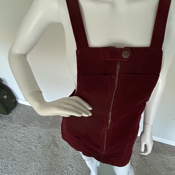 Forever 21 Deep Red Corduroy Mini Dress - Picture 6 of 9